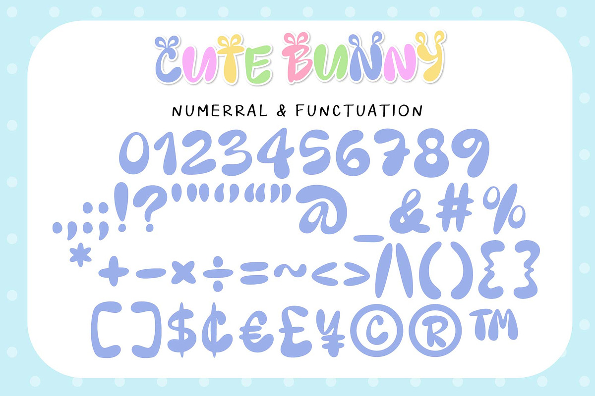 Cute Bunny Font, a Handwritten Font by KengGraphic (Photo 7 of 10)