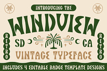 Windview Typeface | Vintage Font