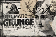 Automatic Grunge Photoshop Template, a Brushes & More by Misprinted Type (Thumbnail 1 of 9)