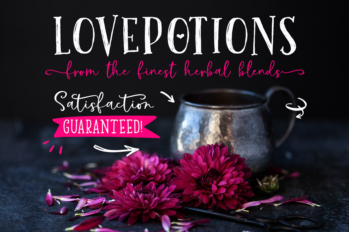 The Lovepotion Font Collection, a Handwritten Font by Callie Rian & Co. (Photo 13 of 17)