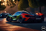Supercar in the City Illustration, a Wallpaper Graphic by Other Side Art (Thumbnail 6 of 8)