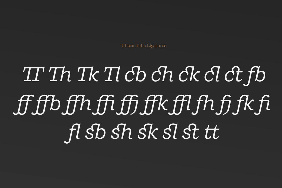 Ulises, a Font by W Type Foundry (Photo 9 of 13)