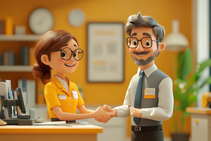 Friendly handshake between two anima, a Photo by Tanuart