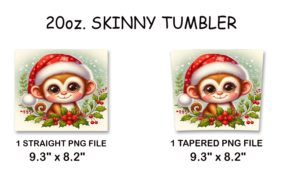 Cute Santa Monkey Tumbler PNG, an Arts & Entertainment Photo by LamanAzalea (Photo 2 of 2)