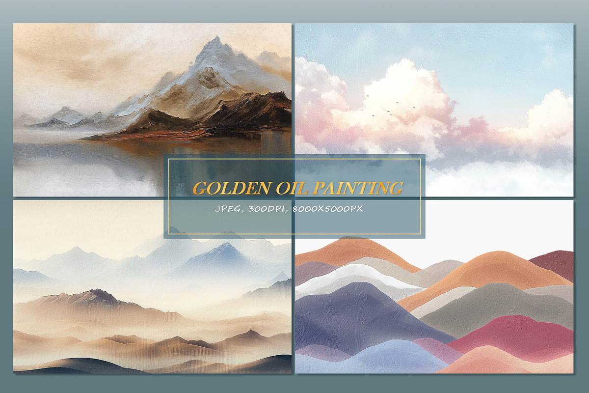Modern oil painting wallpaper, a Wallpaper Graphic by DamonYang's shop (Photo 3 of 7)