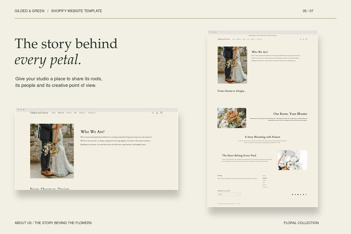 Shopify Theme for Florists, a Shopify Template by Layl Atelier (Photo 5 of 8)