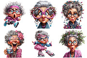 Crazy Old Lady Christmas Sublimation, an Illustration by Craft Nest (Thumbnail 9 of 9)