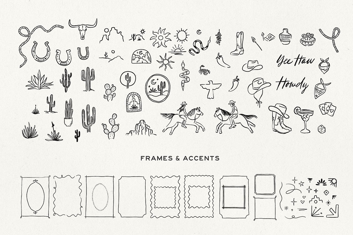 Western Desert Hand Drawn Elements, an Illustration by Claire Emery Designs (Photo 3 of 6)