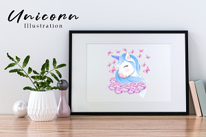 Unicorn Illustration Clipart