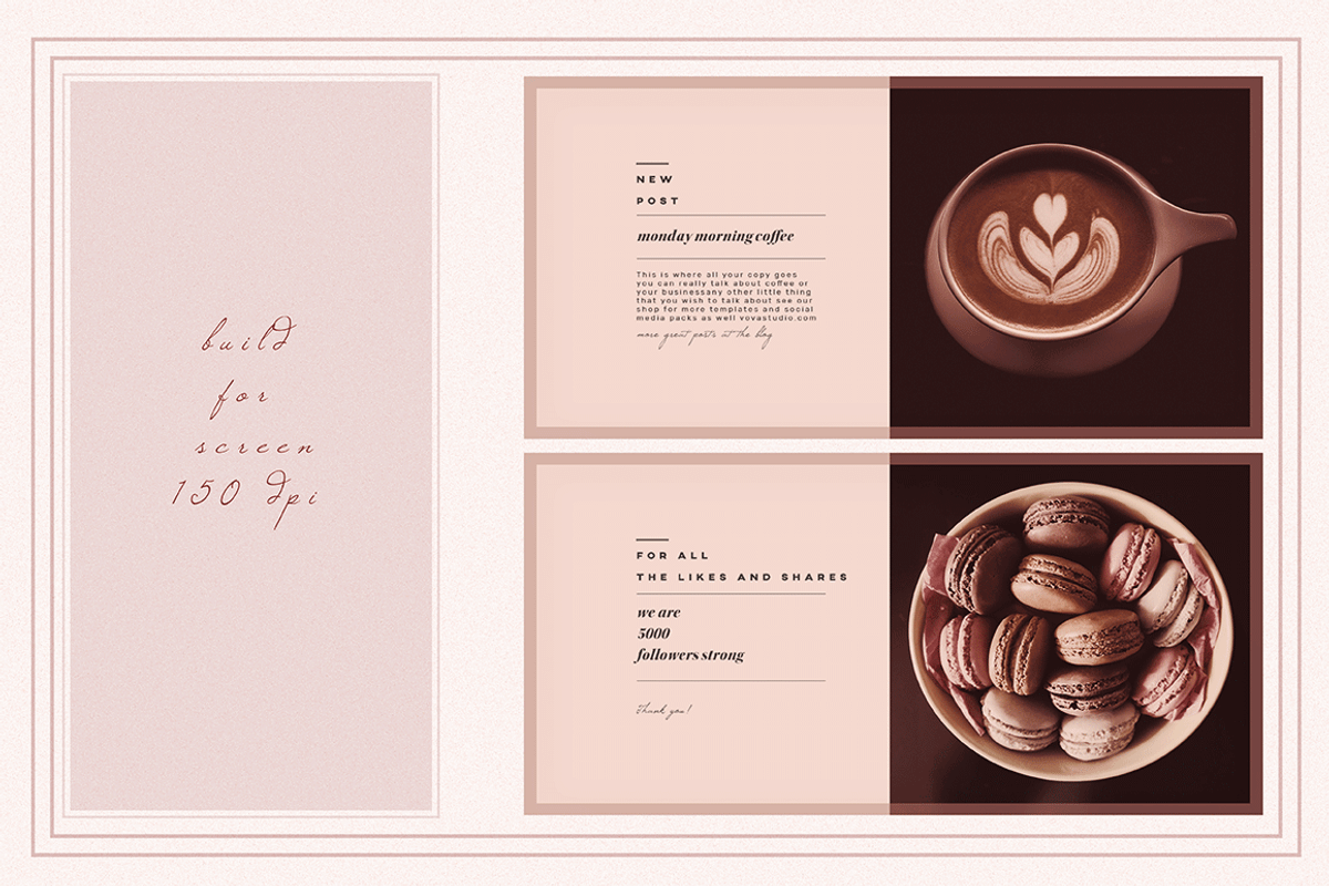 PASTRY & COFFEE Socialmedia Template, a Social Media Template by Vova (Photo 5 of 10)