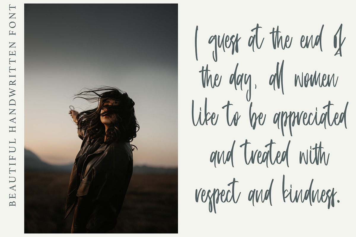 Saturniid - Beautiful Handwritten, a Handwritten Font by Arendxstudio (Photo 2 of 7)