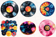 Vintage Vinyl Record Clipart, an Illustration by OK Design (Thumbnail 2 of 5)