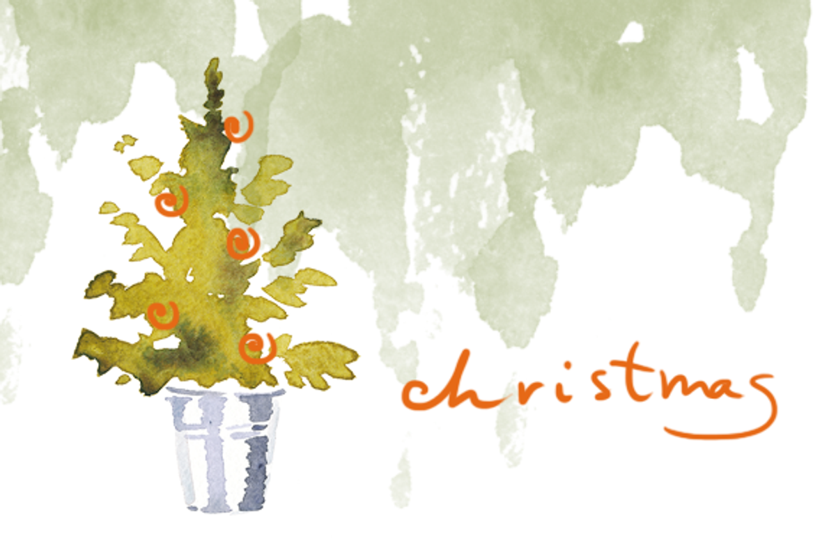 Watercolor Set of 5 Christmas trees, a Seasonal Illustration by masha gross (Photo 2 of 4)