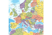 Vector World Map - Large&Detailed, a Decorative Illustration by PorcuPen Works (Thumbnail 3 of 10)