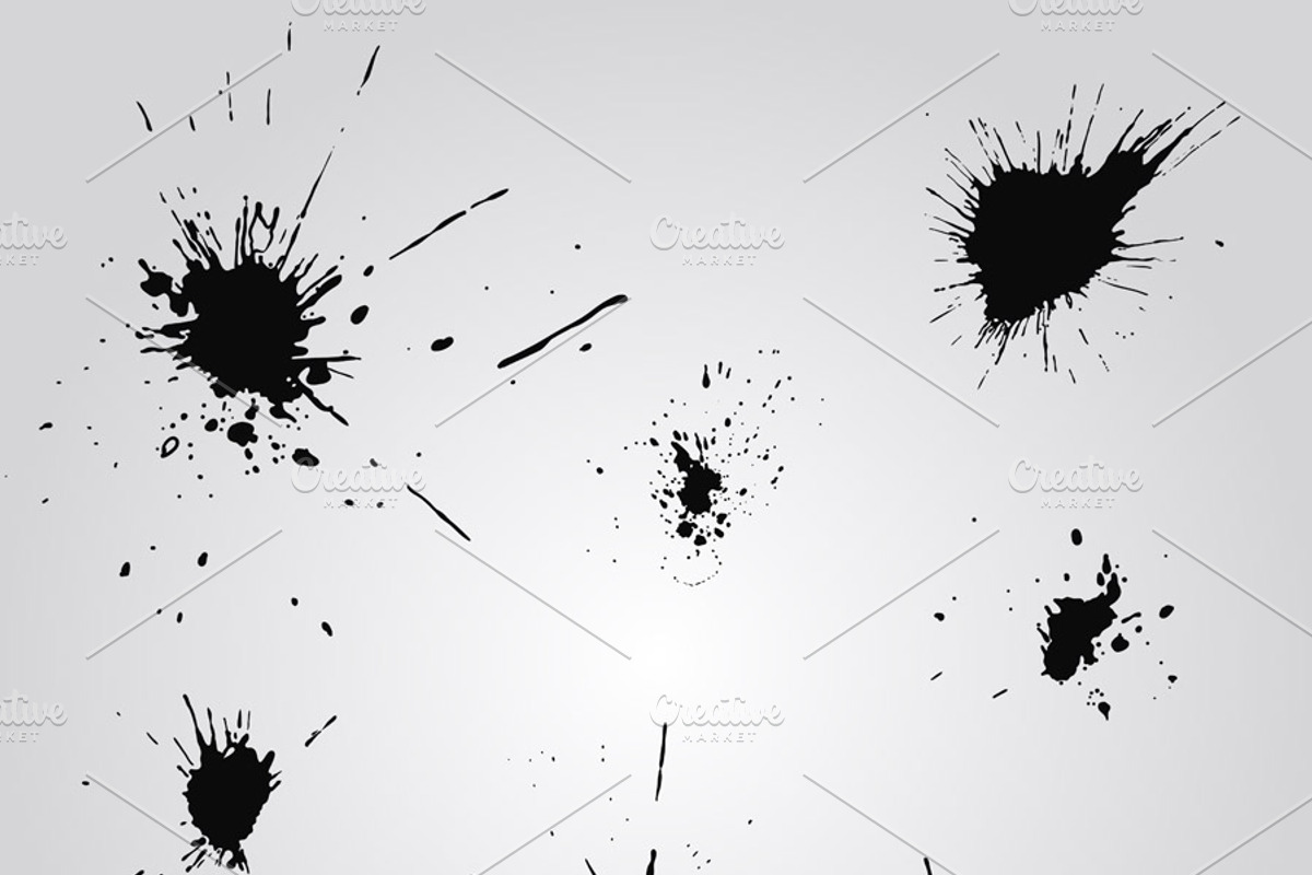 8 vector ink blobs