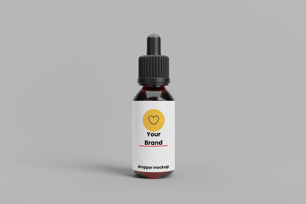 Dropper Bottle Mockup 3d, a Packaging Mockup by DigitAuras (Photo 2 of 4)