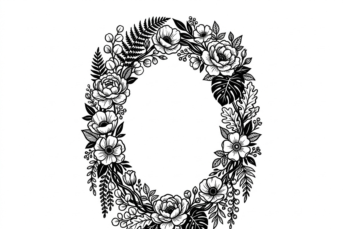 50 Elegant Floral Oval Mirror Frame, a Decorative Illustration by Amazin_art (Photo 19 of 29)