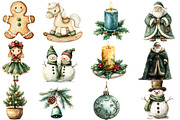 Christmas Winter Watercolor Clipart, an Illustration by Designworld (Thumbnail 3 of 6)