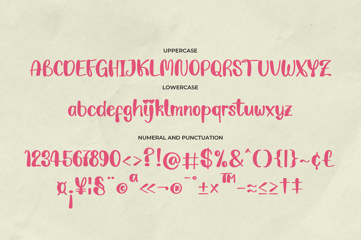 Lily Lovely | Hand Drawn Font, a Handwritten Font by Denustudios (Photo 14 of 16)