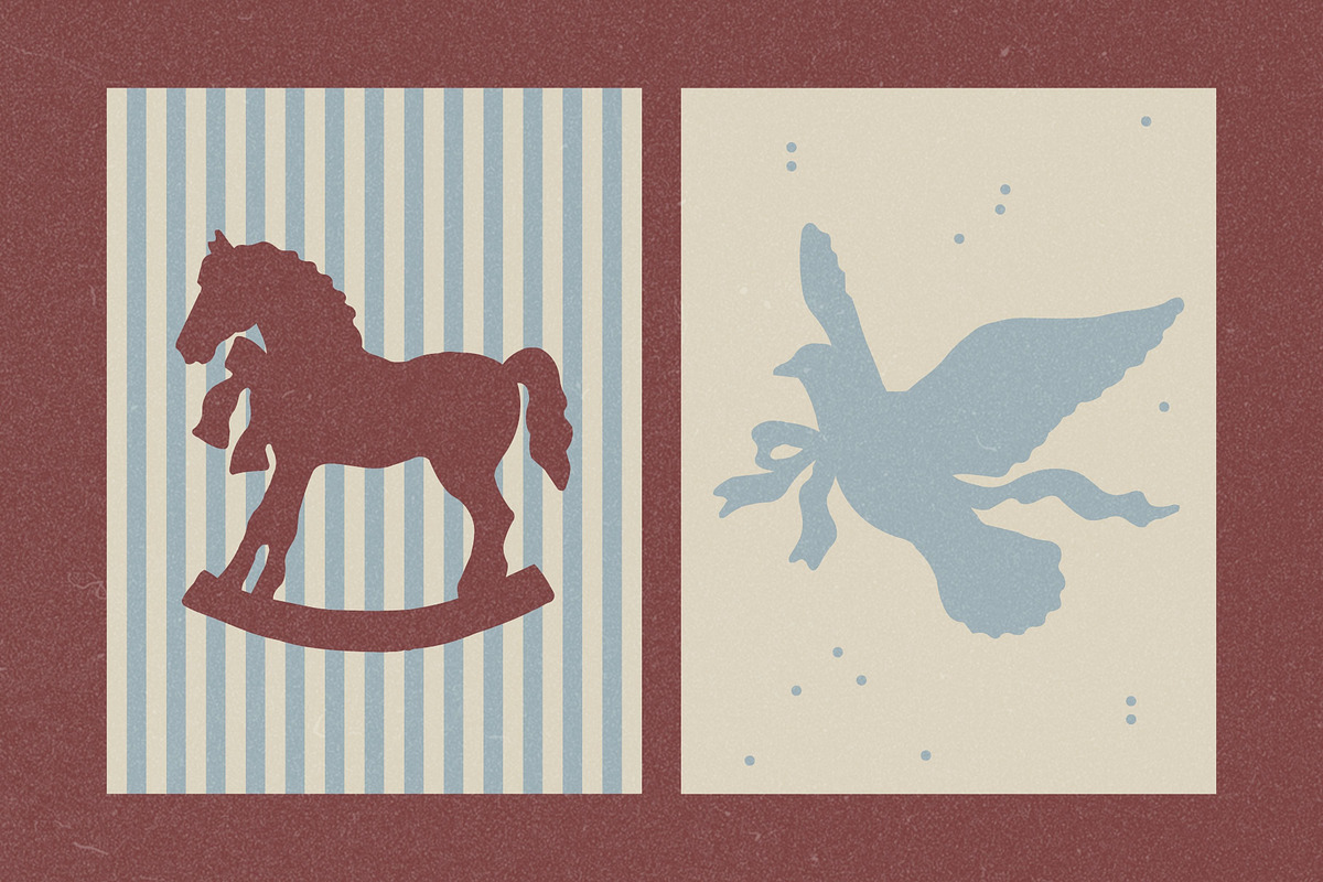Retro Folk Christmas: 110 Graphics, a Seasonal Illustration by Veyla (Photo 14 of 15)