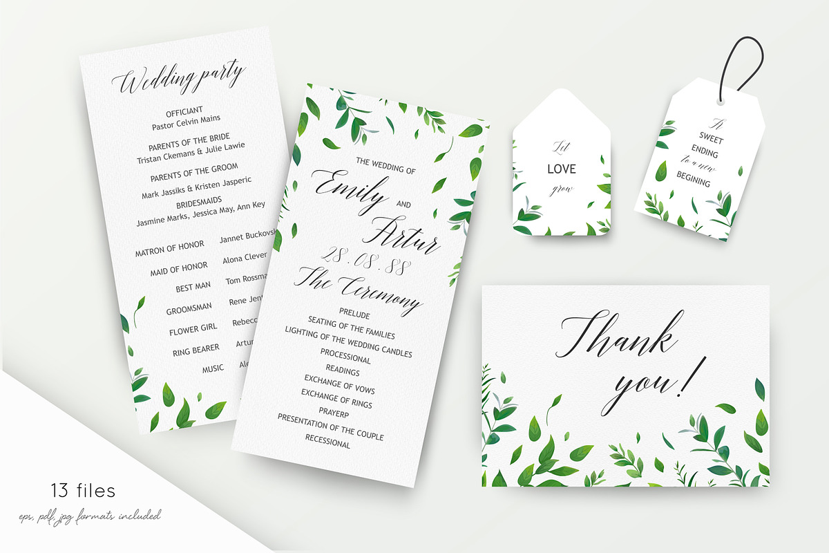 Wedding collection - Greenery, an Invitation Template by Alewiena (Photo 3 of 4)