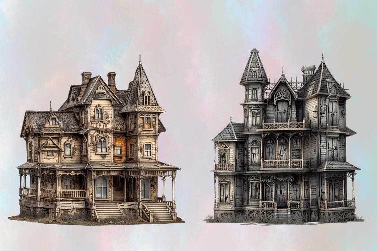 Creepy Halloween Houses Clipart, an Object Graphic by Agnesagraphic (ID 95) (Photo 6 of 9)