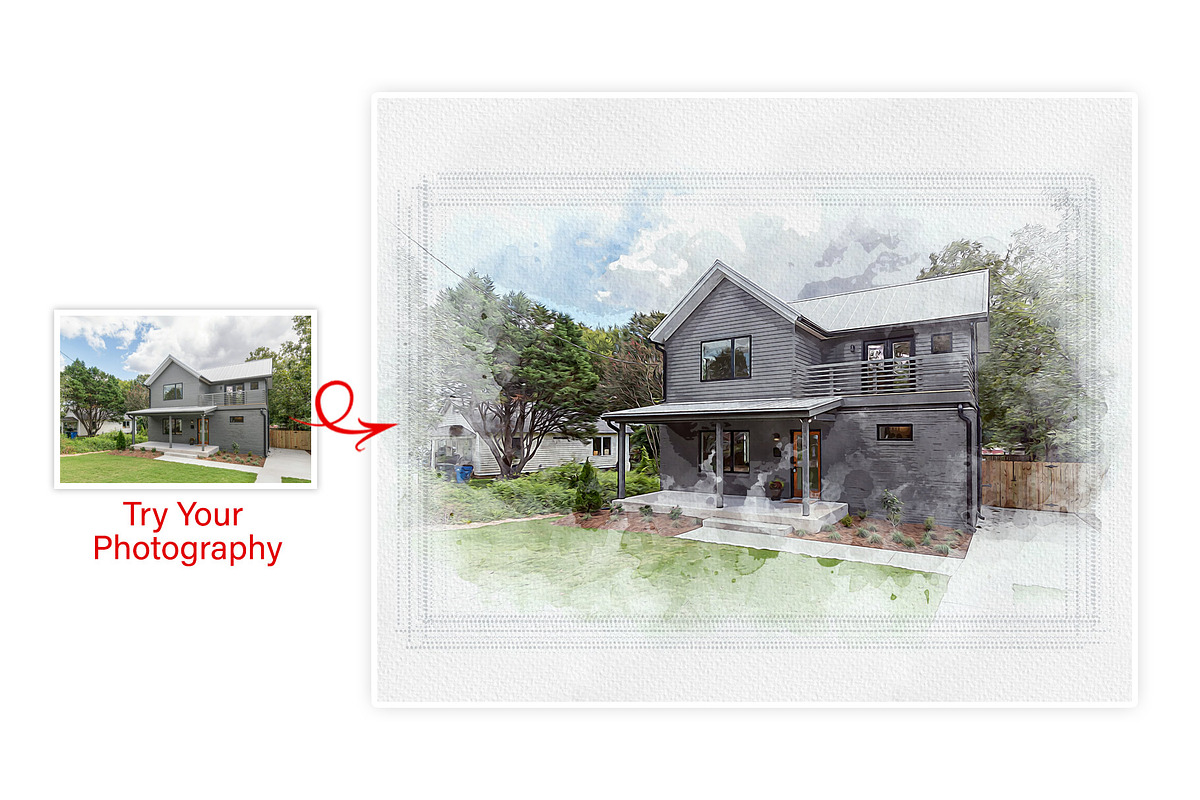 Digital House Painting Art Creator, an Action Add-On by MRI STUDIO (Photo 4 of 29)