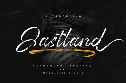 Jastland Handbrush Typeface, a Script Font by Madhaline Studio