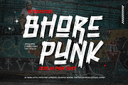 Bhore Punk - Display Font, a Font by trabaskriya (Thumbnail 1 of 9)