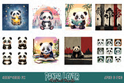 Cute Panda T-shirt Design Bundle, an Object Graphic by Sofia's Fashion (Thumbnail 2 of 3)
