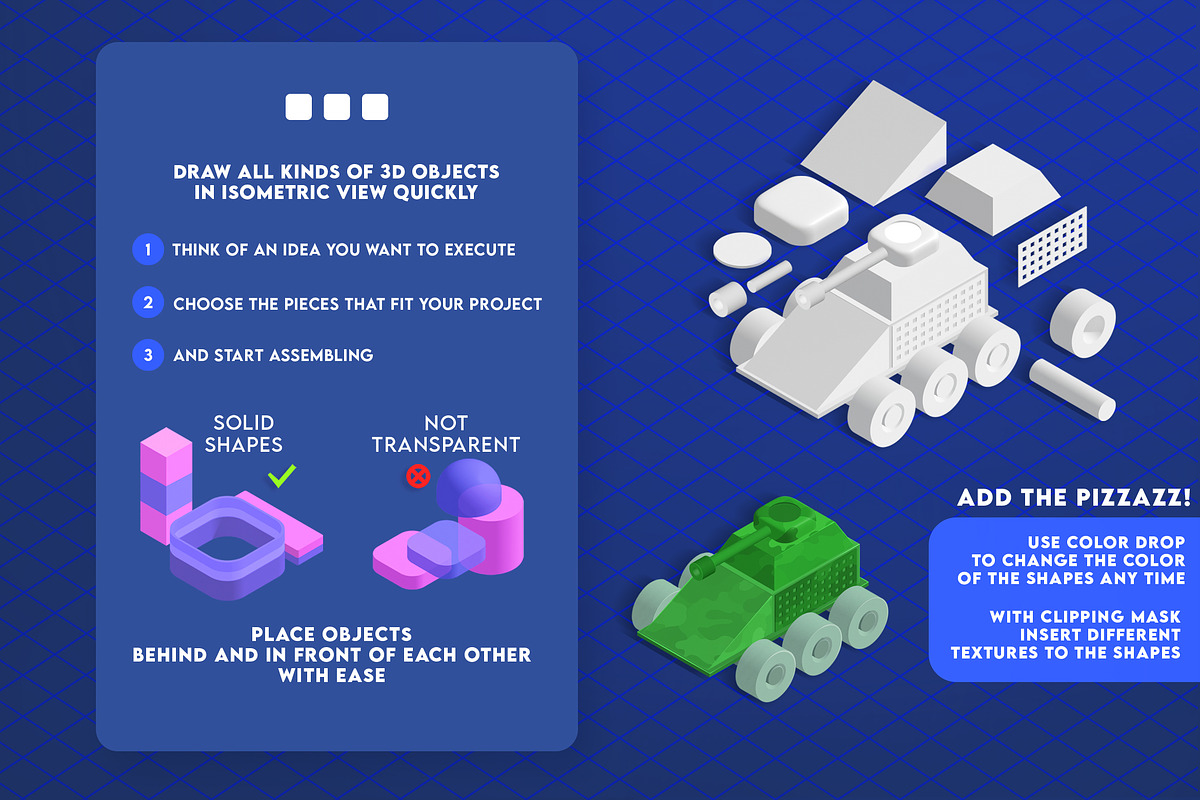 1300+ Procreate Isometric 3D Brushes, a Brush Add-On by BrushBoy (Photo 2 of 9)