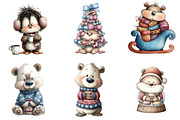 Whimsical Christmas Clipart, an Illustration by DreamArtGraphic (Thumbnail 3 of 5)