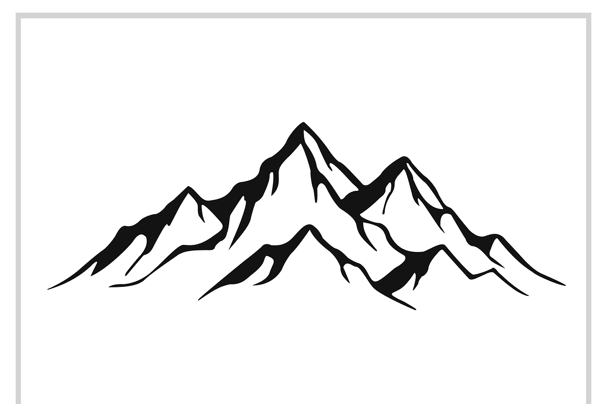 Stylized Mountain Vector Set, a Technology Illustration by CarWrap design (Photo 4 of 4)