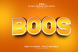 Boos 3D Editable Psd Text Effect, a Layer Style Add-On by Md Jahidul99