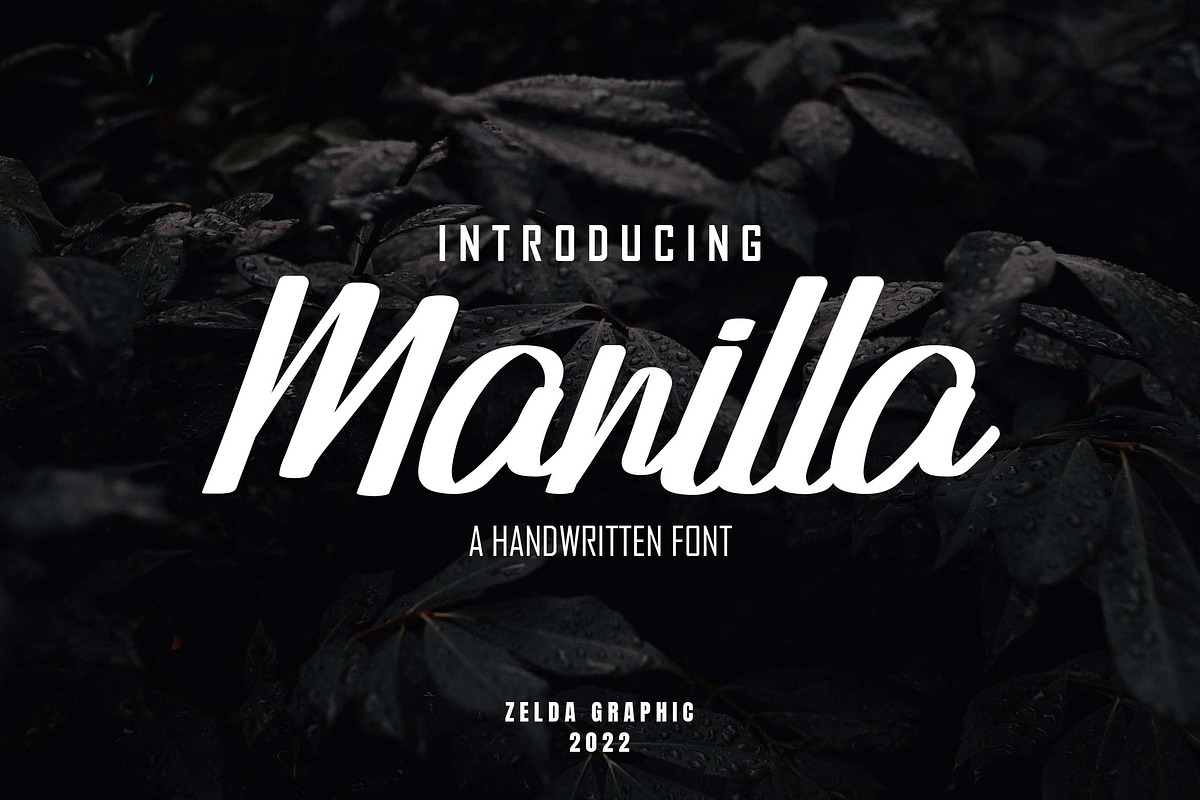 Manilla Font, a Script Font by Zelda Graphic