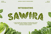 Sawira – Organic Display Font, a Handwritten Font by NTC Graphic (Thumbnail 1 of 9)