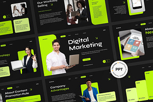 Digital Marketing Agency Pitch Deck, a Presentation Template by FIBRINOSÄ