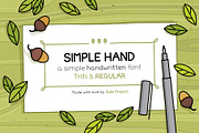 Simple Hand handwritten font, a Sans Serif Font by Side Project (Thumbnail 1 of 4)