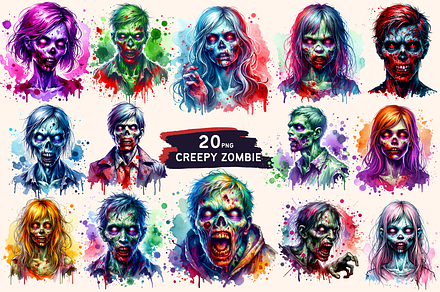 Creepy Halloween Zombie Bundle