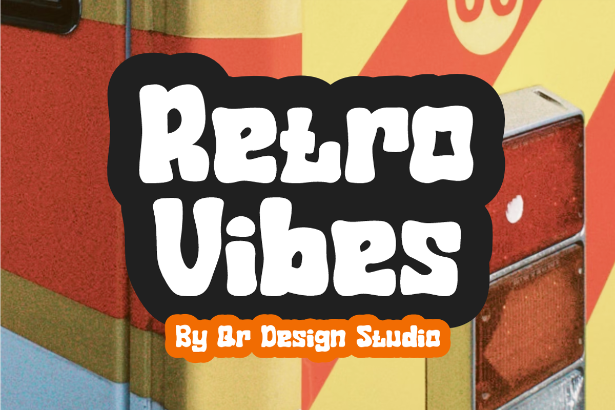 Funky Hurland - Retro & Groovy Font, a Sans Serif Font by QR Design Studio (Photo 2 of 7)