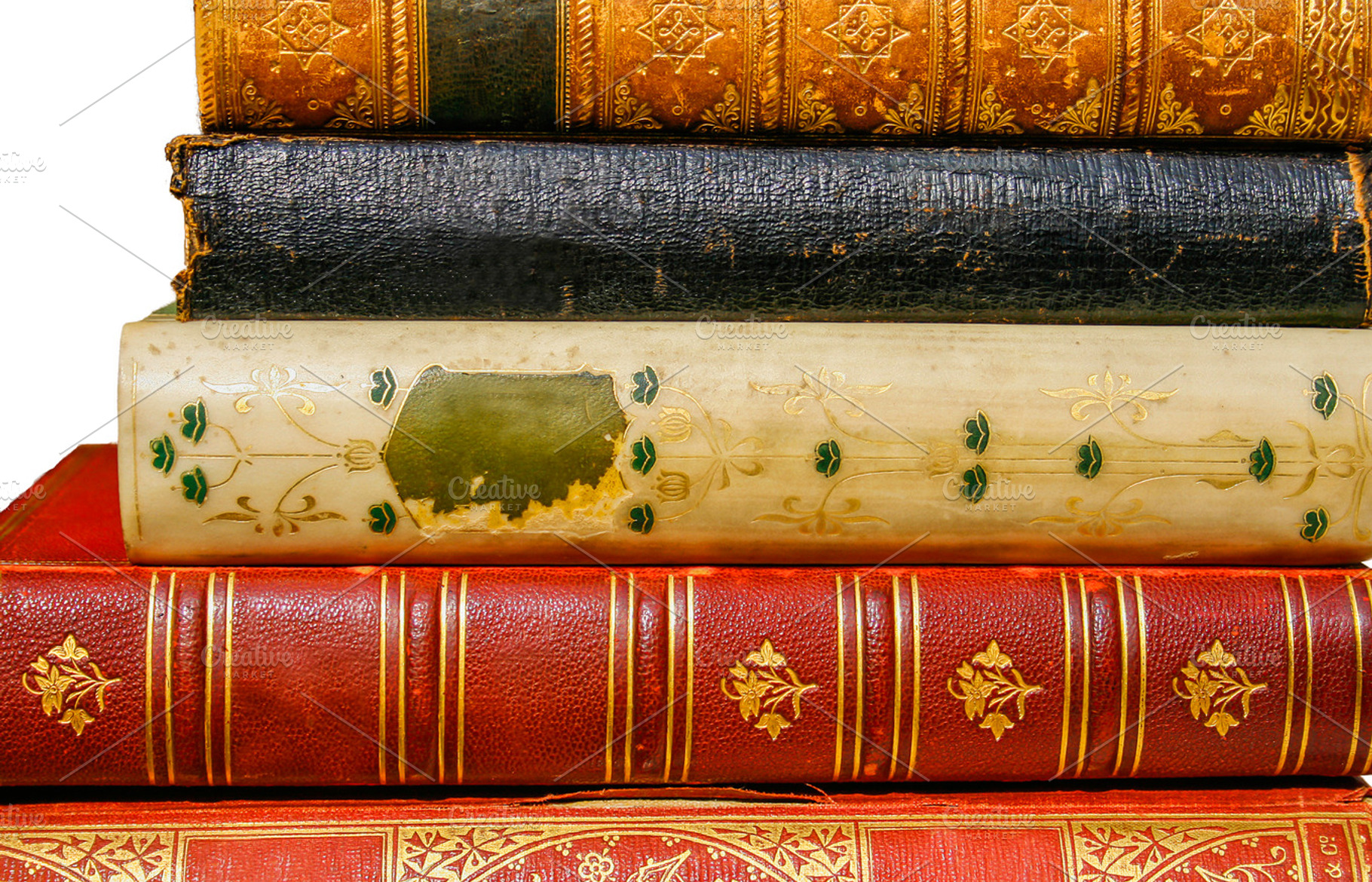 Beautiful Old Books Containing Books Antique And Ancient