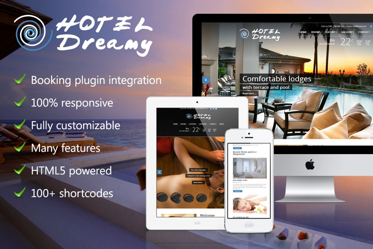 Dreamy - WordPress Hotel Theme, a WordPress Template by 7Theme