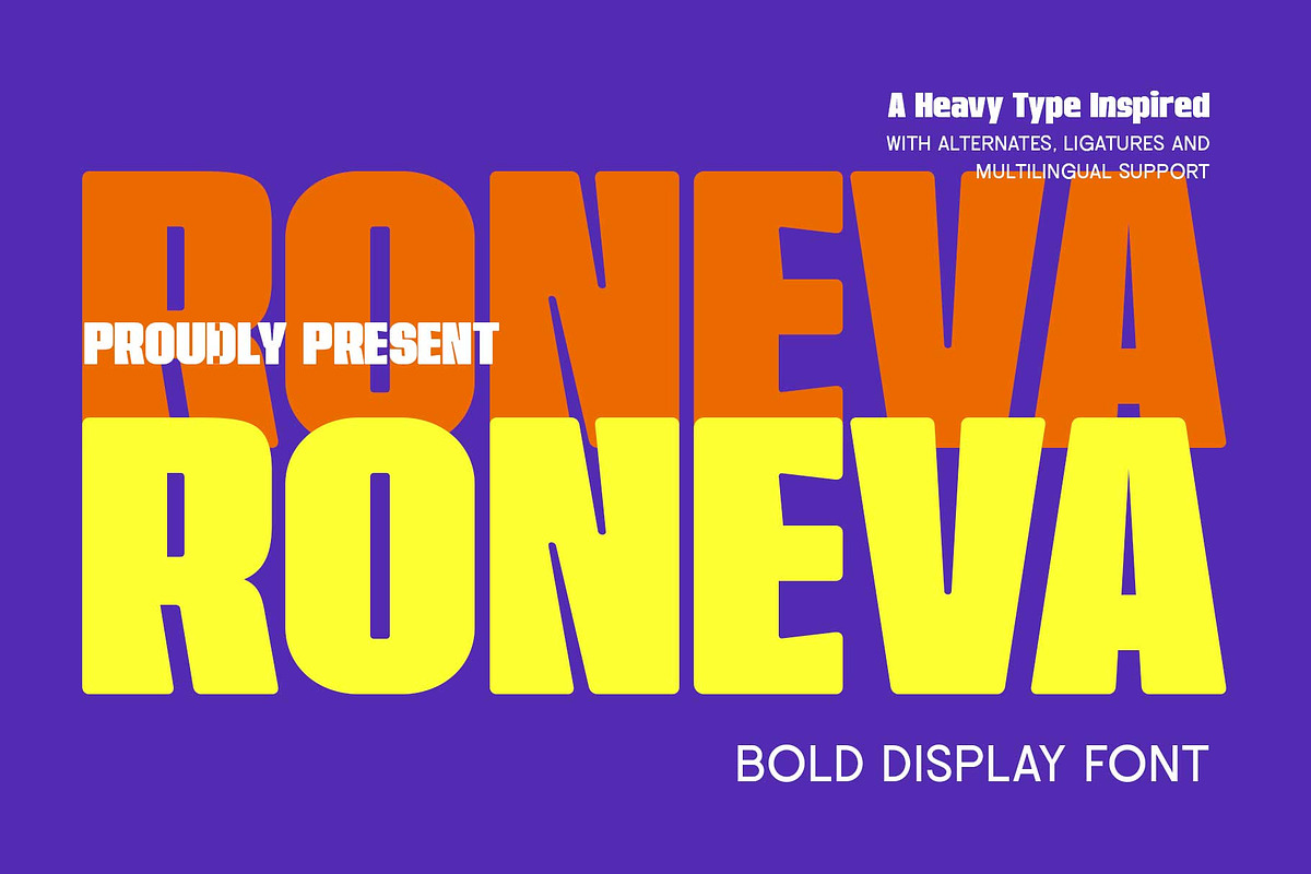 Roneva, a Font by Arterfak Project (Photo 1 of 10)