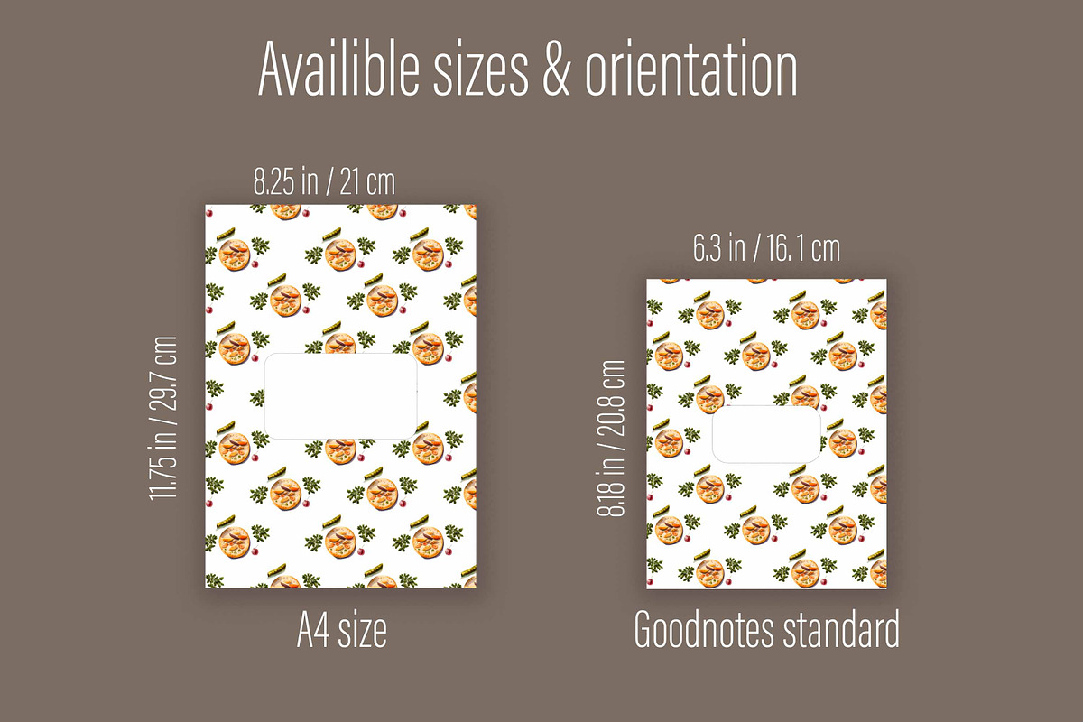 10 Food GoodNotes covers for planner, a Templates & Theme by Illustrator Space (Photo 4 of 9)