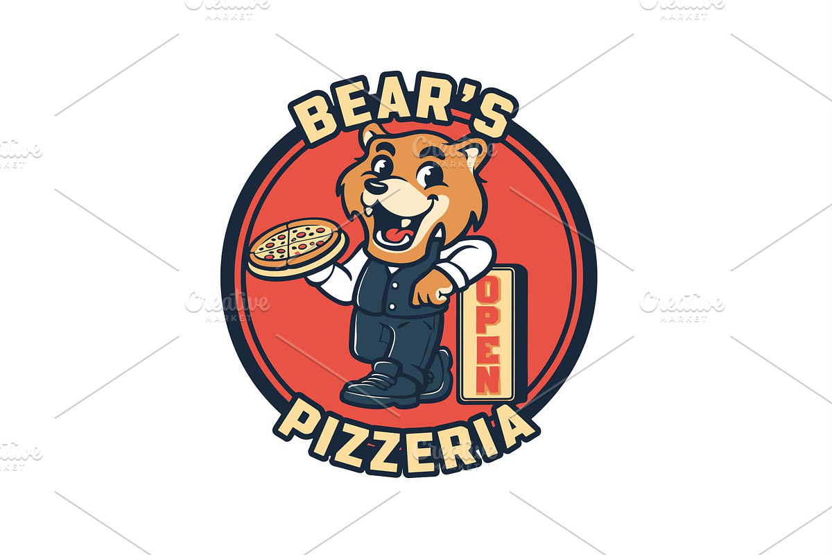 Bear’s Pizzeria – Fresh & Tasty Ever, an Animal Illustration by Izdihaar_Studio (Photo 2 of 3)