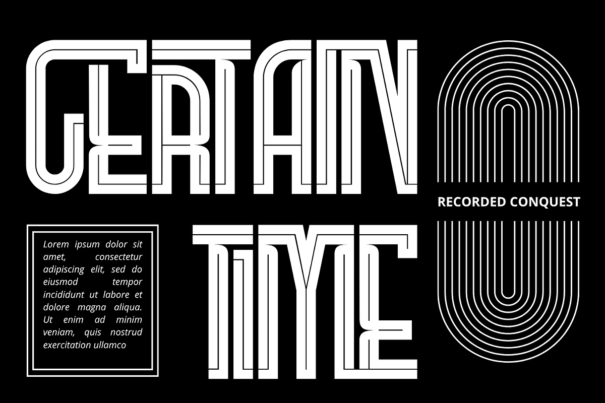 RECORDED CONQUEST - CONDENSED FONT, a Sans Serif Font by 177Studio (Photo 2 of 8)