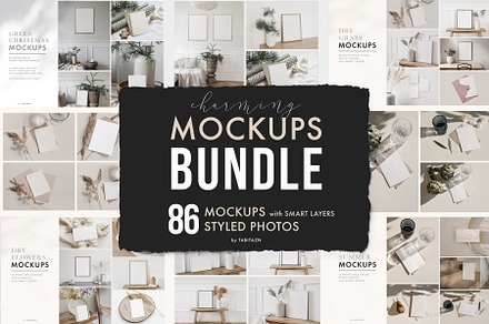Charming Mock ups bundle, a Print Template by Tabita's shop