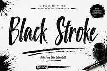 Black Stroke – Brush Script Font