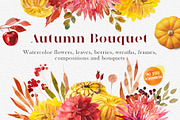 Watercolor Autumn Bouquet, an Illustration by harmonia_green_art (Thumbnail 1 of 12)