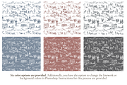 Cowboy Country Toile de Jouy Pattern, a Background Graphic by Hughes Studio (Thumbnail 2 of 8)